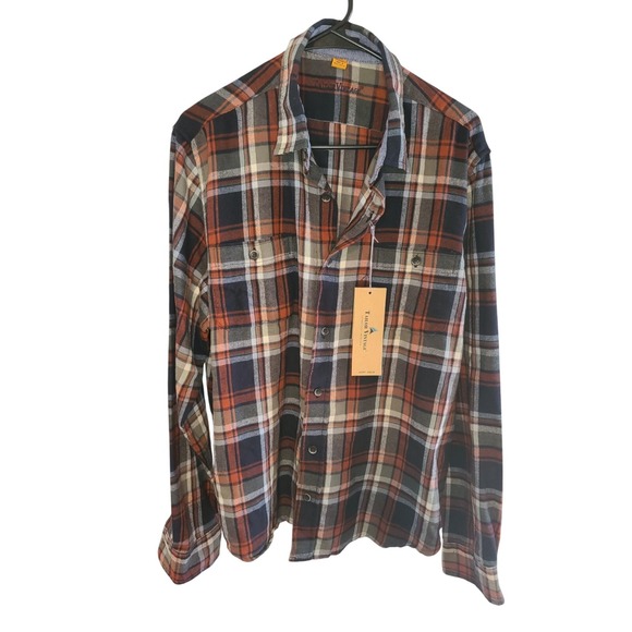 NEW Tailor Vintage Luxe Performance Stretch LS Flannel Shirt Countryside Plaid S - Picture 1 of 2